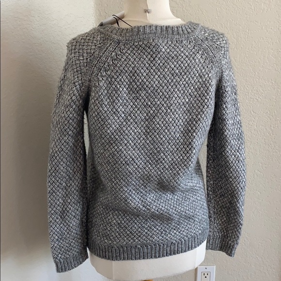 Theory grey cloud basket weave sweater - Picture 3 of 4